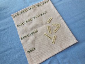 Embroidery, Needlecase, Needlecloth with Labels