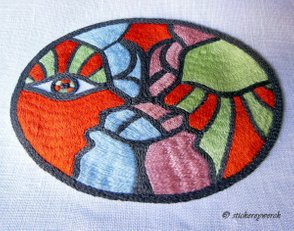 Embroidered Stained Glass Window