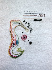Embroidery, Floss, Doodle, Seahorse