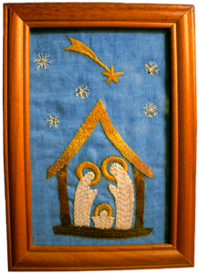 Christmas Card with Nativity Scene