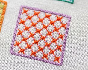 Colbert Embroidery, Background Design, Damask Stitches, Herringbone Stitch