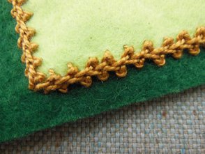 Embroidery, Needlecase, Spanish Knotted Feather Stitch