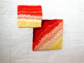 Long and Short Stitch - Squares