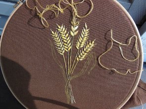 Embroidering Wheat